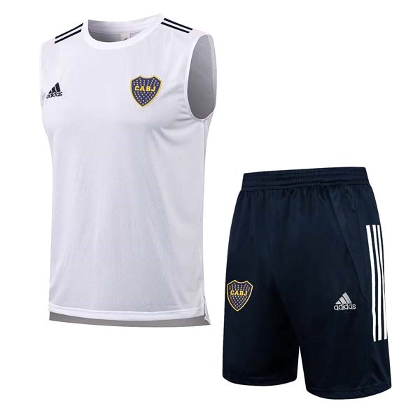 Camiseta Boca Juniors Sin Mangas Conjunto Completo 2022 Blanco